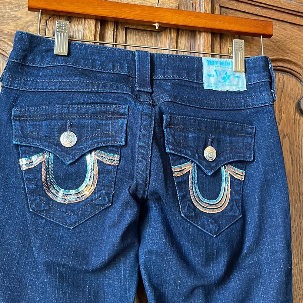 True Religion Sequin Pocket Jeans – Size 26 - Picture 4 of 16